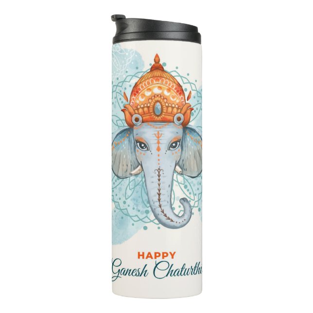 Happy Ganesh Chaturthi Thermosbecher (Nach rechts gedreht)