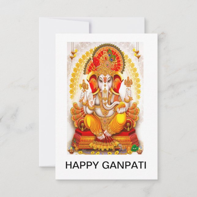 HAPPY GANPATI DANKESKARTE (Vorderseite)