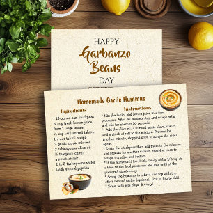 Happy Garbanzo Bean Day   21. Oktober Postkarte
