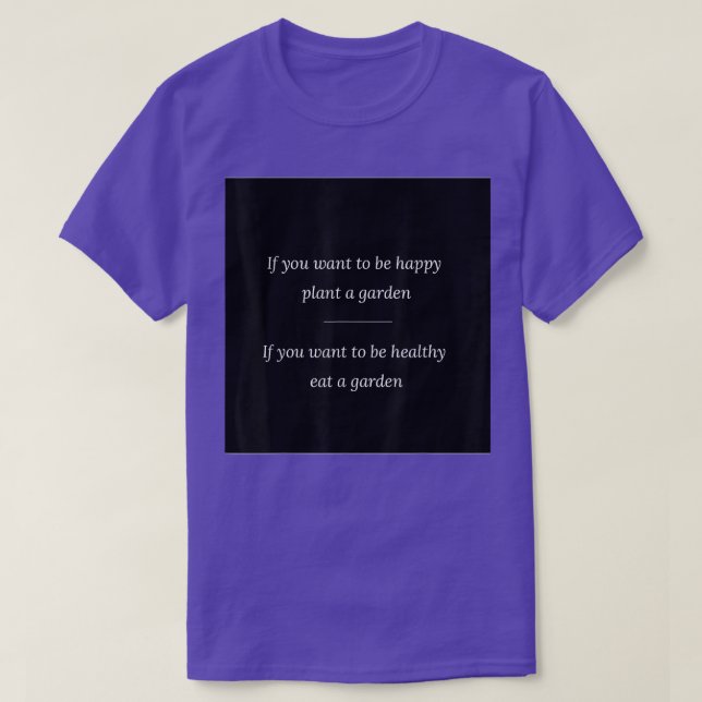 Happy Garden Pflanze Essen Vegan Vegetarier T-Shirt (Design vorne)