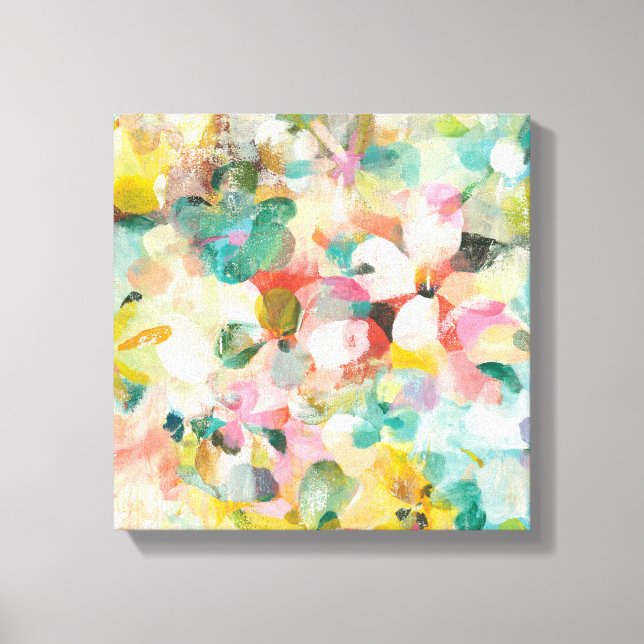 Happy Garden | Weichpastel Leinwanddruck (Vorderseite)