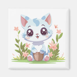 Happy Gardener Cat Magnet