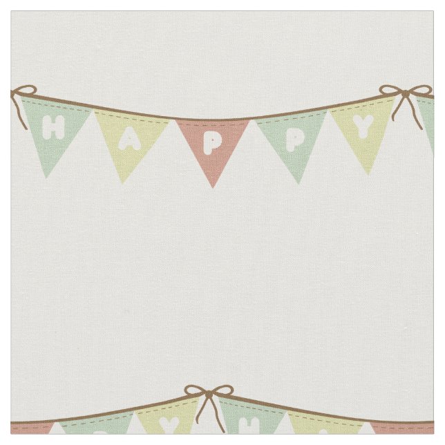 Happy Garland Fahnen Banner Stoff (Nahaufnahme)
