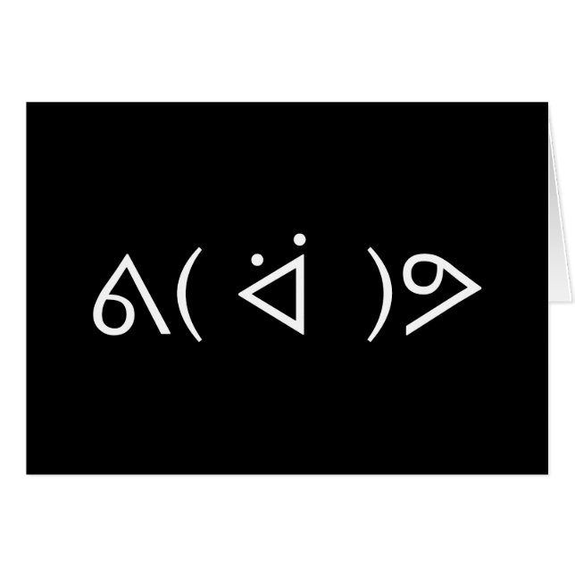 Happy Gary ᕕ( ᐛ )ᕗ Meme Emoticon Emoji Text Art (Vorderseite (Horizontal))