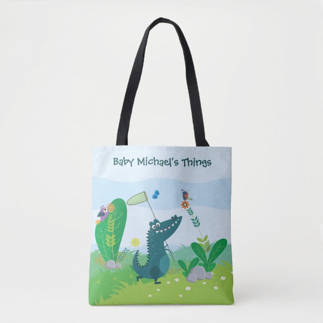 Happy Gator über die Print-Tasche (Vorderseite)