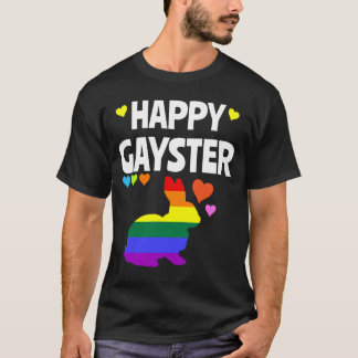 Happy Gayster Funny LGBT Gay Pride Ostereier Hunt T-Shirt