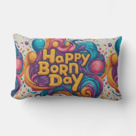 Happy Geboren Day Cake Lendenkissen