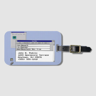 Happy Geburtstag Custom Windows 95 Computer Theme Gepäckanhänger