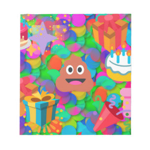 Happy Geburtstag gekackt Emoji Notizblock