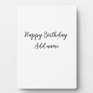 Happy Geburtstag hinzufügen Name Titel einfach min Fotoplatte