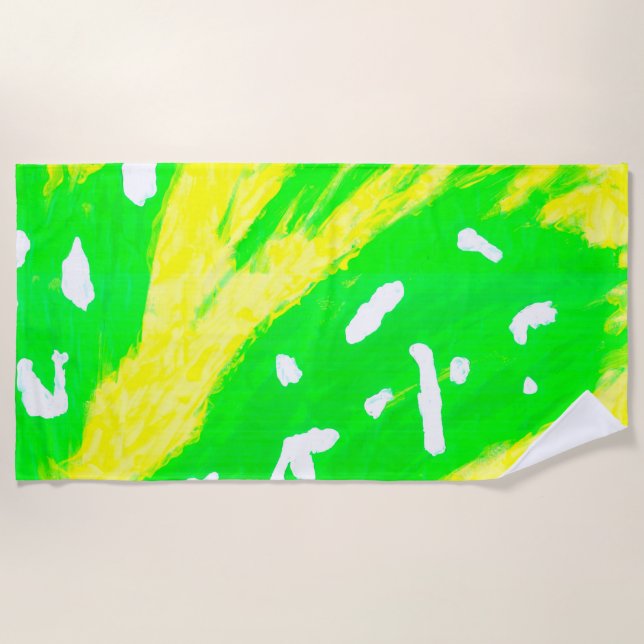 Happy Gefühl Strandtuch (Vorderseite)