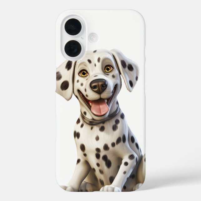 HAPPY GEGENÜBER DALMATINER PUPPY HUND Case-Mate iPhone HÜLLE (Rückseite)