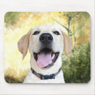 Happy Gelbe Labrador Mousepad