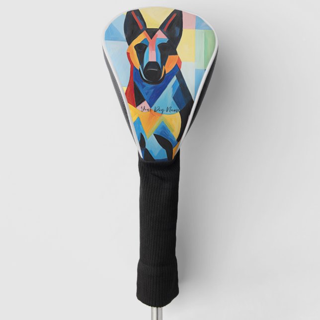 Happy German Shepherd Dog 03 - Kaori Golf Headcover (Vorderseite)
