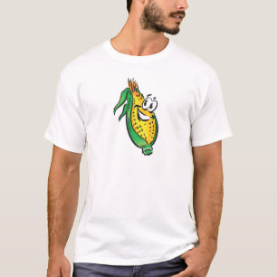 Happy-Gesichtsmais auf dem Cob T-Shirt