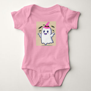 Happy Ghost Baby Bodysuit, Adorable Halloween Spir Strampler