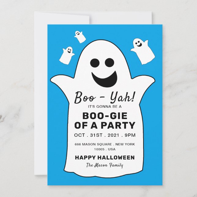 Happy Ghost, Blue Halloween-Party (Vorderseite)