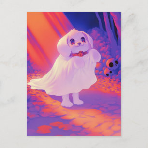 Happy Ghost Dog Postkarte