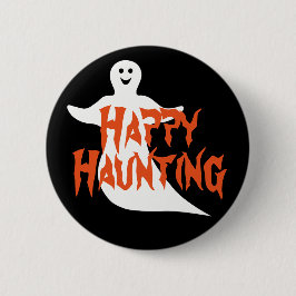 Happy Ghost Happy Haunting Button