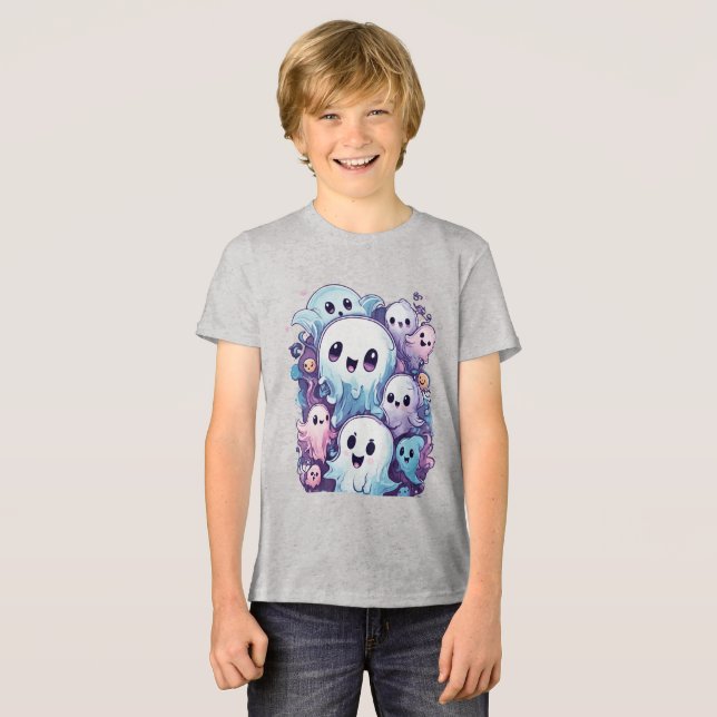 Happy Ghost Party Unisex T - Shirt (Vorderseite voll)