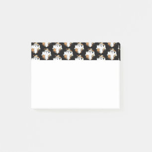 Happy Ghost Retro Hippie Vibe Muster Post-it Klebezettel