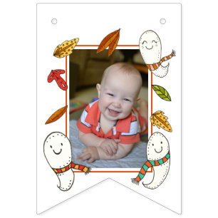 Happy Ghosts Boothday mit Foto Geburtstag Wimpelkette