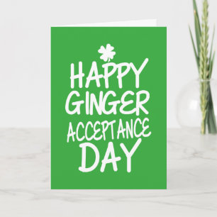 Happy Ginger Acceptance Day Green Karte