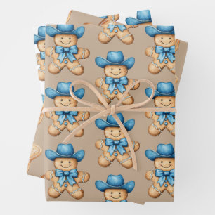 Happy Gingerbread Cowboy Geschenkpapier Set