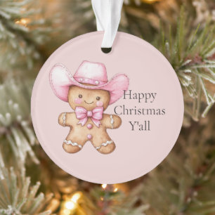 Happy Gingerbread Cowgirl Weihnachten Ornament