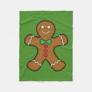 Happy Gingerbread Man Fleecedecke