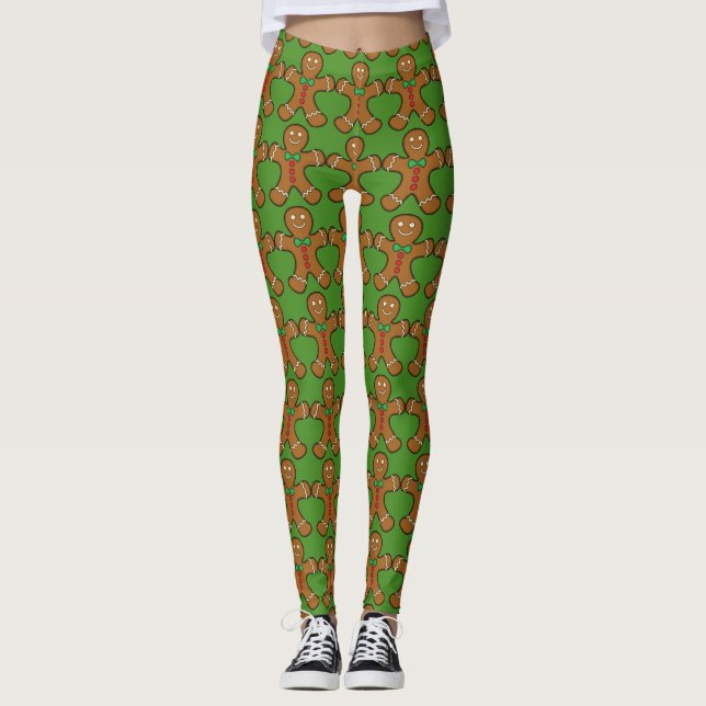 Happy Gingerbread Man Leggings (Vorderseite)