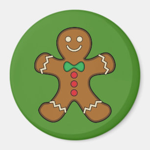 Happy Gingerbread Man Magnet