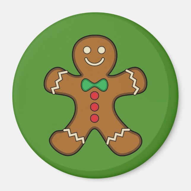 Happy Gingerbread Man Magnet (Vorne)