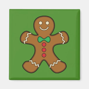 Happy Gingerbread Man Magnet