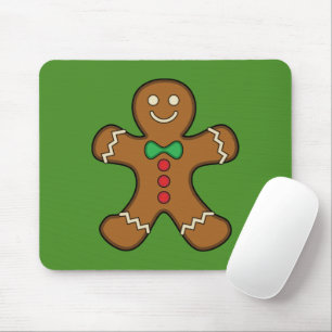 Happy Gingerbread Man Mousepad