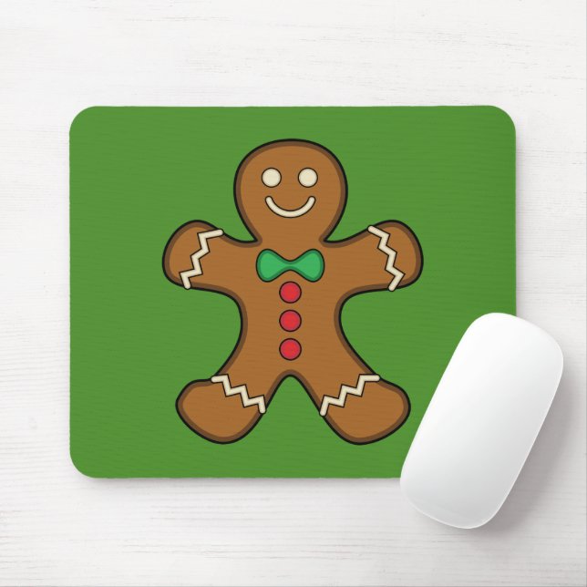 Happy Gingerbread Man Mousepad (Mit Mouse)