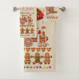 Happy Gingerbrot Cookies Badhandtuch Set