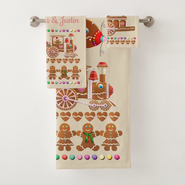 Happy Gingerbrot Cookies Badhandtuch Set (Insitu)