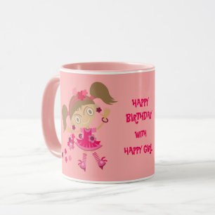 HAPPY GIRL GIFT BIRTHDAY TASSE