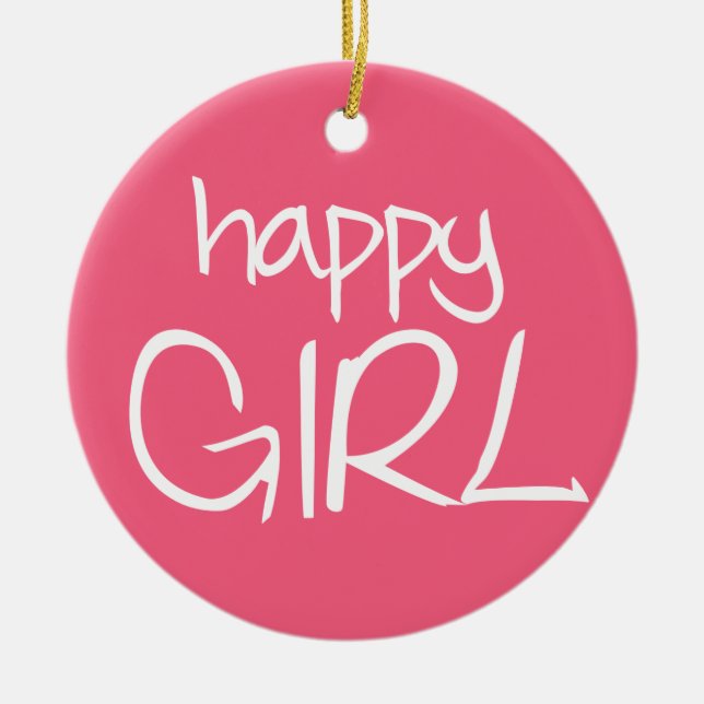 Happy Girl Keramik Ornament (Vorne)