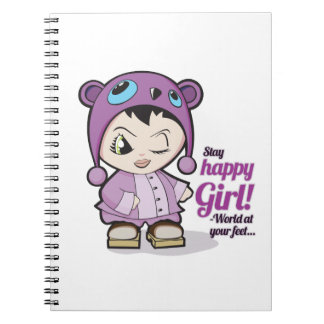 Happy Girl Notebook Notizblock