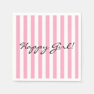 Happy Girl Paper Napkin Serviette