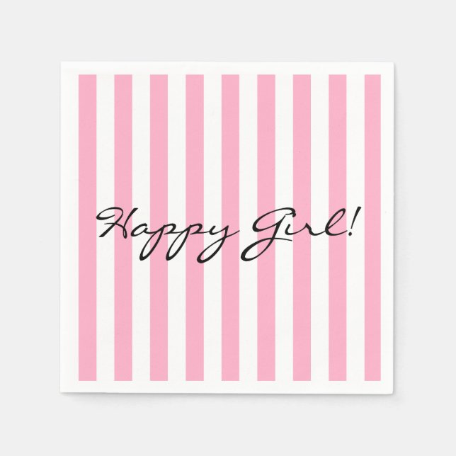 Happy Girl Paper Napkin Serviette (Vorderseite)
