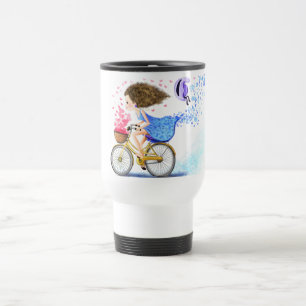 Happy Girl Wir haben Bike Travel Mug Romantic Love Reisebecher
