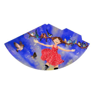 Happy Girl with Birds - Happines Partyhütchen