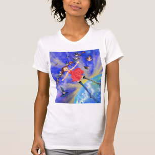 Happy Girl with Birds T - Shirt - Happines