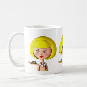 Happy Girl with Frog Prince Tasse