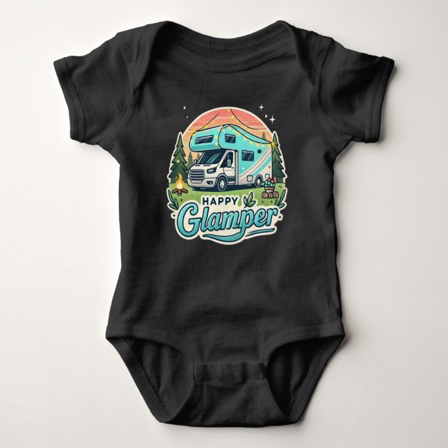 Happy Glamper Adventure Baby Bodysuit Baby Strampler (Vorderseite)