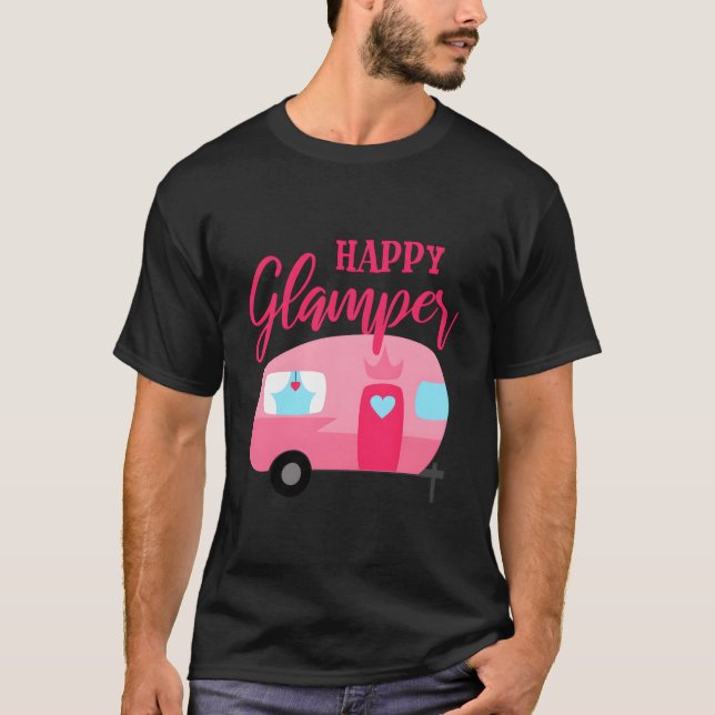 Happy Glamper Camping T-Shirt (Vorderseite)