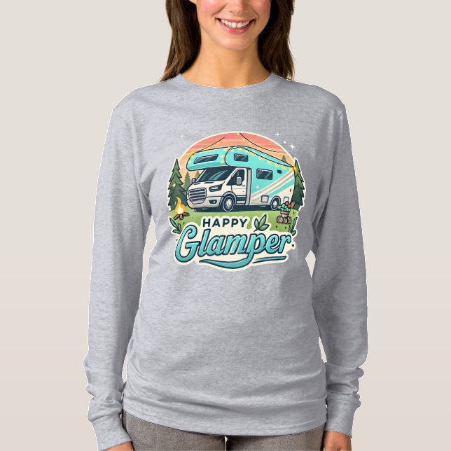 Happy Glamper Long Sleeve Women's T - Shirt (Vorderseite)